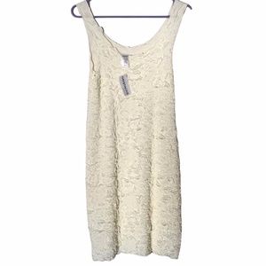 Haystacks Cream Textured Stretch Dress - NWT, Medium